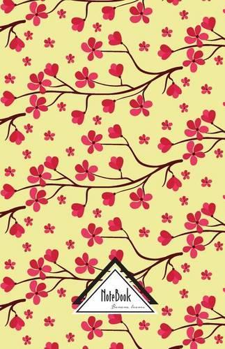 Notebook Journal Dot-Grid, Graph Grid, Lined, Blank No lined: Pink Yellow Japanese Flower Blossom: Small Pocket Notebook Dream Journal Diary, 120 pages, 5.5" x 8.5"(Blank Notebook Journal)