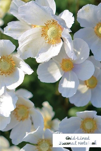 Grid-Lined Journal Notebook.: (Diary, Notebook) Glossy And Soft Cover, Grid-Lined Journal, Grid-Lined Notebook, Graph, 100 Grid-Lined Pages, Size 6" x 9"(Grid-Lined Flower Edition.)