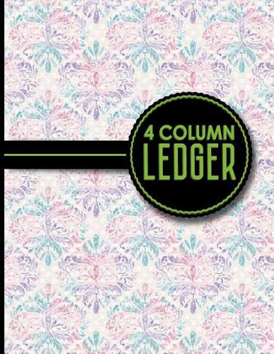 4 Column Ledger: Accounting Journal Book, Bookkeeping Ledger For Church, Ledger Record Book, Hydrangea Flower Cover, 8.5 x 11, 100 pages(79 4 Column Ledger)