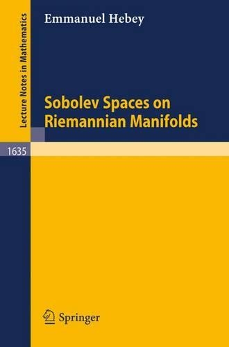 Sobolev Spaces on Riemannian Manifolds: (1635 Lecture Notes in Mathematics)