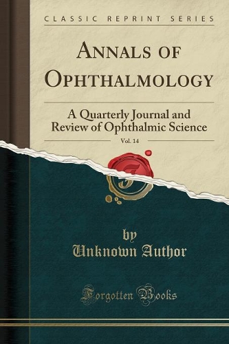 Annals of Ophthalmology, Vol. 14