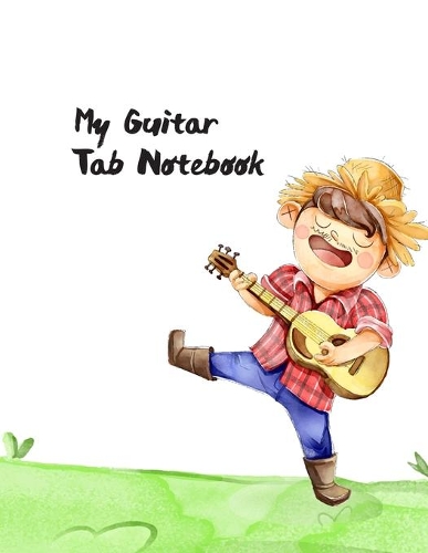 Guitar Tablature Notebook: Pages for Lyrics and Music (Guitar version): Notebook for composition and songwriting, 8.5"x11", green antique ... on left, music staves & guitar ta