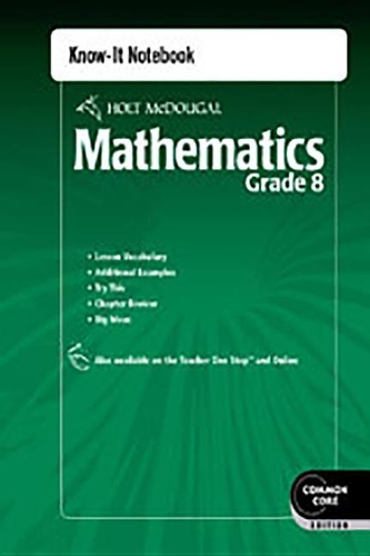 Know-It Notebook Grade 8: (Holt McDougal Mathematics)