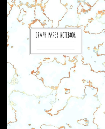 Graph Paper Notebook: Trendy White Marble and Rose Gold - 7.5 x 9.25 inches - 5 x 5 Squares per inch, Quad Ruled - Cute Graph Paper Composition Notebook for Children, Kid