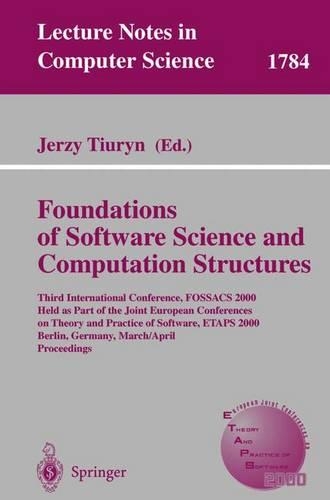 Foundation of Software Science and Computation Structures