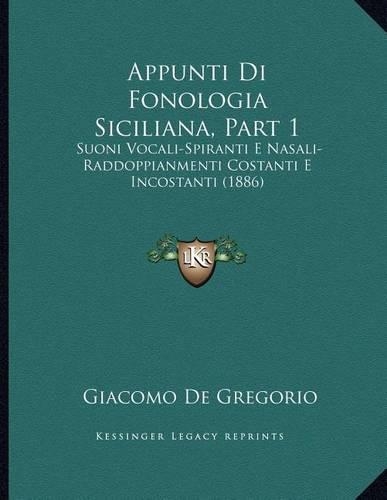 Appunti Di Fonologia Siciliana, Part 1