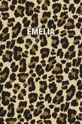 Emelia: Personalized Notebook - Leopard Print (Animal Pattern). Blank College Ruled (Lined) Journal for Notes, Journaling, Diary Writing. Wildlife Theme Des