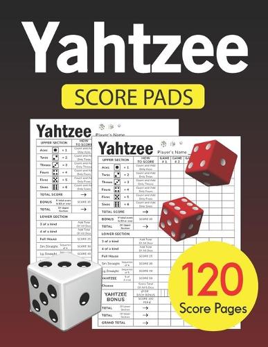 Yahtzee Score Pads: Large size 8.5 x 11 inches 120 Pages Dice Board Game YAHTZEE SCORE SHEETS Yatzee Score Cards Yahtzee score book Vol.2