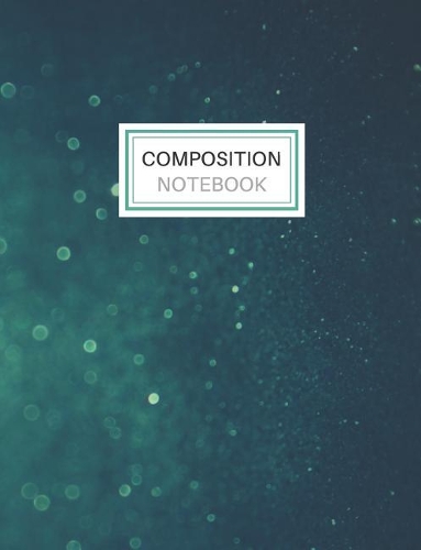 Composition Notebook: Blank Lined Notebook for School/Homework College Ruled Aqua Shimmer