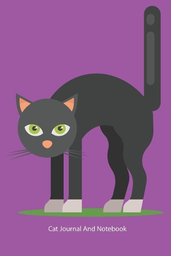 Cat Journal and Notebook: A Blank Notebook For Cat Lovers: Blank Medium Lined Note Book - Purple Background