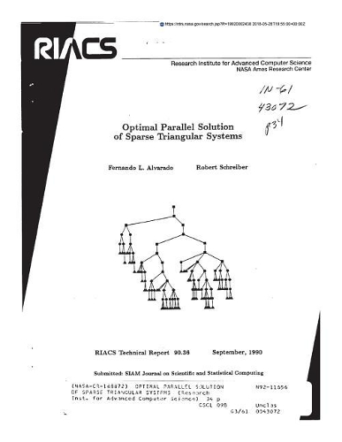 Optimal Parallel Solution of Sparse Triangular Systems