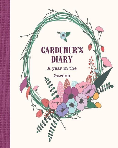 Gardener's diary - A year in the garden: The ideal guided journaling logbook for recording all your gardening projects, care requirements and design ideas over the year - Graphic lilac flor