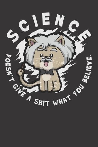 Notebook: Cat Science Teacher Funny Professor Gift Dot Grid 6x9 120 Pages Journal