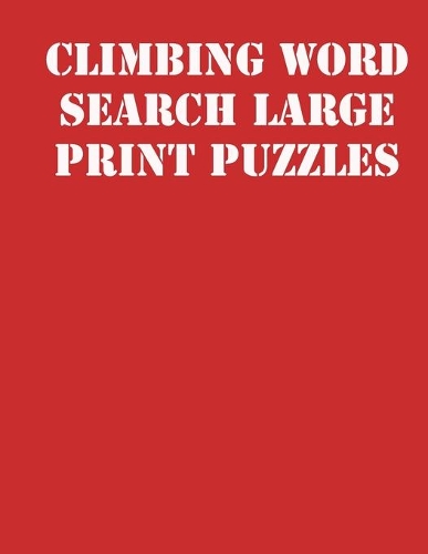 Climbing Word Search Large print puzzles