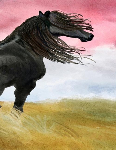 Horse Notebook: 8.5 X 11 202 Wide Ruled Pages