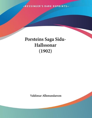 Porsteins Saga Sidu-Hallssonar (1902)