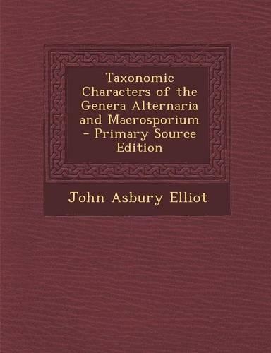Taxonomic Characters of the Genera Alternaria and Macrosporium