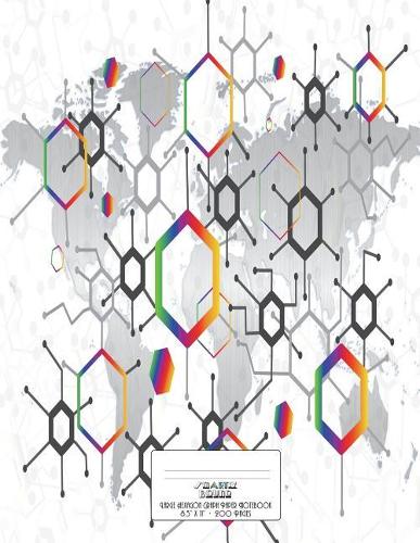 Large Hexagon Graph Paper Notebook 200 Pages 8.5" x 11": World of Hexagon Cover Design