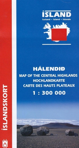 Central Highlands Iceland Map 1:300 000