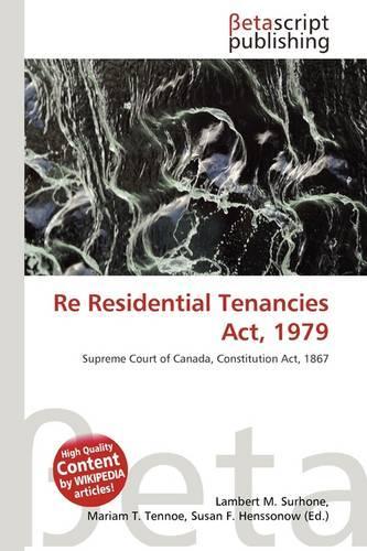 Re Residential Tenancies ACT, 1979