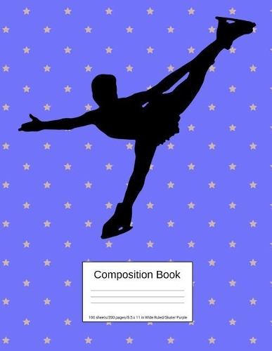 Composition Book 100 Sheets/200 Pages/8.5 X 11 In. Wide Ruled/ Skater Purple