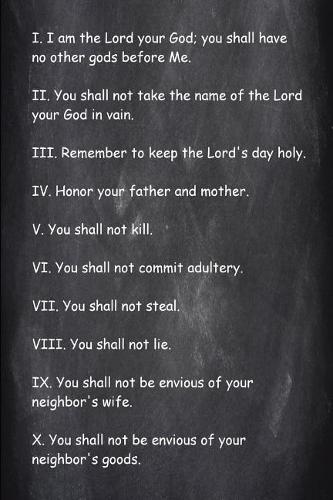 2019 Weekly Planner Religious Modern Wording Ten Commandments Chalkboard Style: 2019 Planners Calendars Organizers Datebooks Appointment Books Agendas