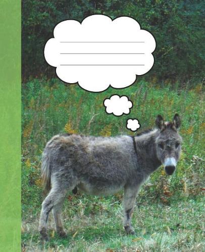 Gray Miniature Donkey Wide-ruled Lined School Composition Notebook