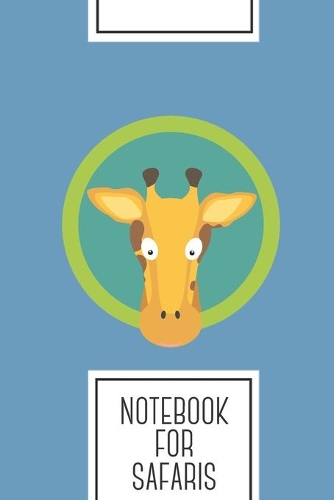 Notebook for Safaris: Lined Journal with Giraffe head with green circle Design - Cool Gift for a friend or family who loves wild presents! - 6x9" - 180 White lined pages 